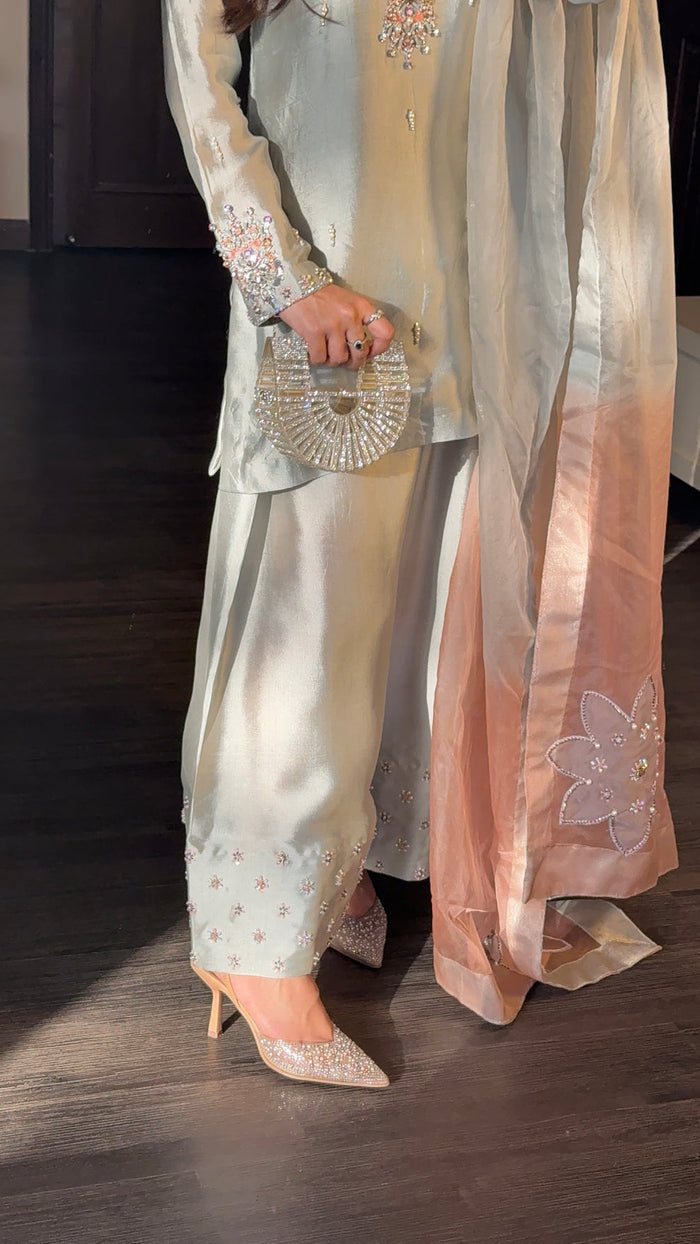 Silk Hand Work Farshi Shalwar