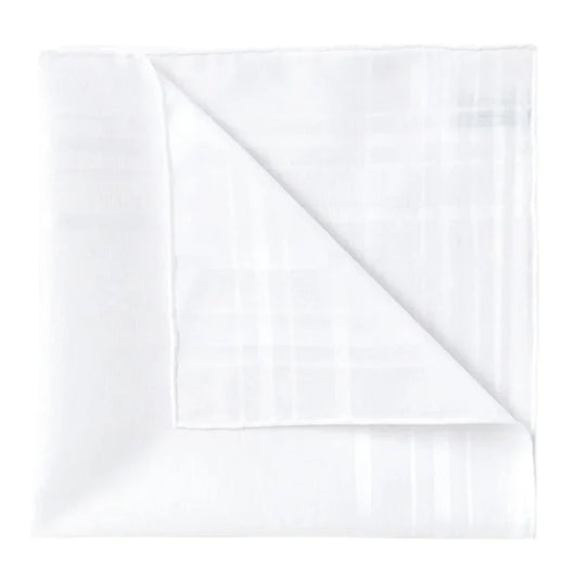 Simonnot Godard White Sonate Cotton Pocket Square