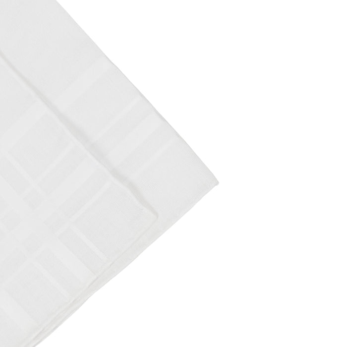 Simonnot Godard White Sonate Cotton Pocket Square