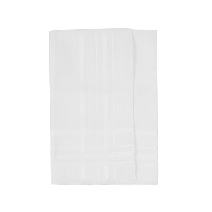 Simonnot Godard White Sonate Cotton Pocket Square