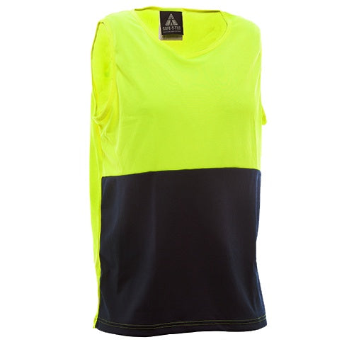 Singlet 170gsm Microfiber Polyester DO Yellow/Navy | 801096