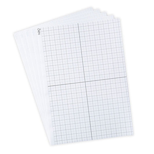 Sizzix - Accessory - Sticky Grid Sheets 8.25"X11.75" 5/Pkg. 11 x 8 1/2, the Sizzix Sticky Grid Sheet Sheets are sized perfectly to hold Thinlits and Framelits dies firmly in place. Available at Embellish Away located in Bowmanville Ontario Canada.
