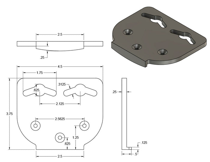Sleigh Bed Corner Bracket, Set of 4