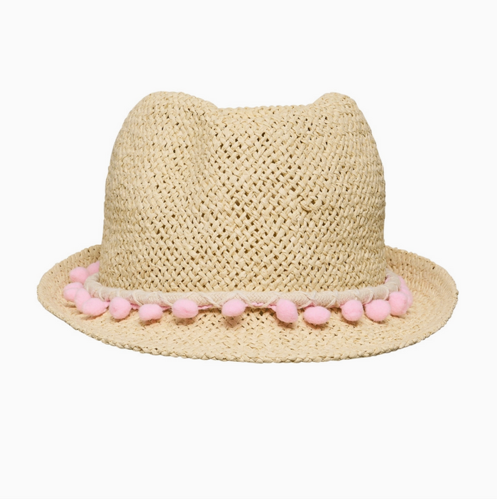 Snapper Rock Pink Pom Pom Fedora