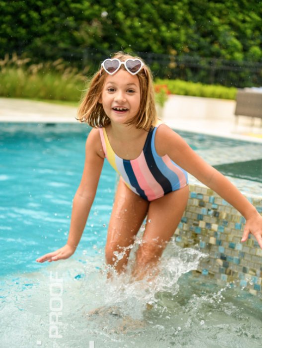Snapper Rock Striped Scoop Girls Swimsuit - Destination PSP