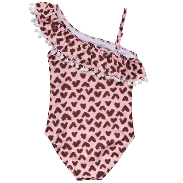 Snapper Rock Wild Love One Shoulder Frill Swimsuit - Destination PSP