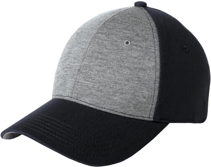 Sport-Tek Jersey Front Cap-Regular-Sport-Tek-Vintage Heather/Black-OSFA-Thread Logic no-logo