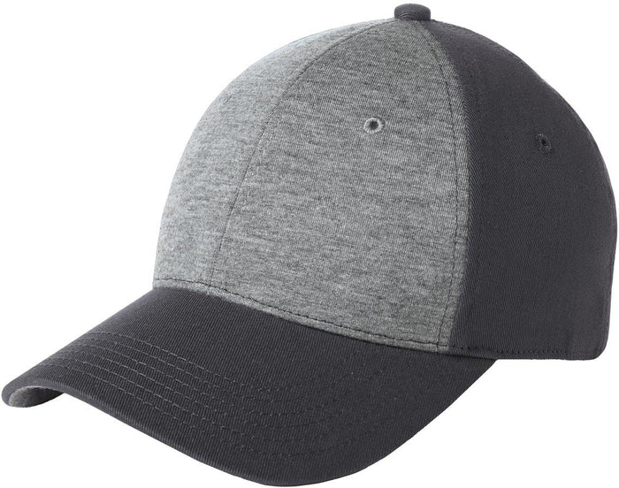Sport-Tek Jersey Front Cap-Regular-Sport-Tek-Vintage Heather/Iron Grey-OSFA-Thread Logic no-logo
