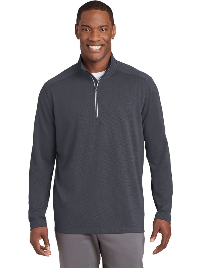 Sport-Tek Sport-Wick Textured 1/4-Zip Pullover-Regular-Sport-Tek-Iron Grey-S-Thread Logic