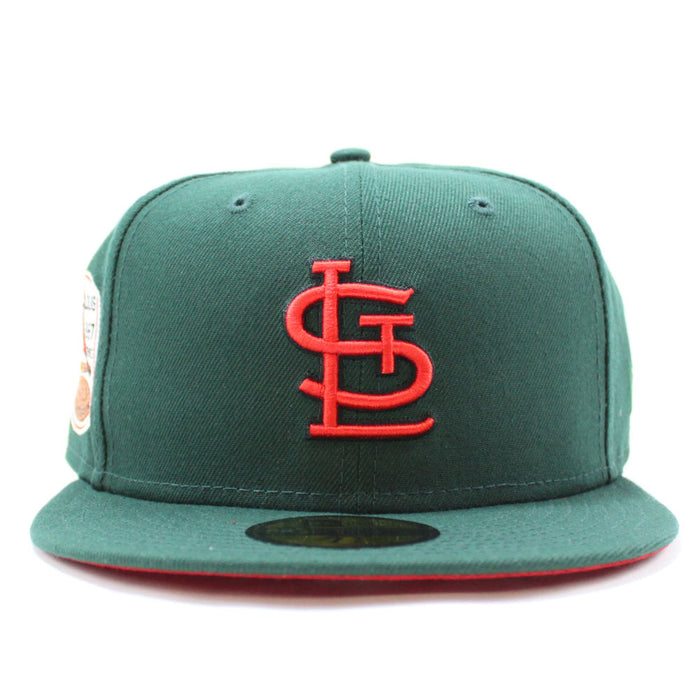 St Louis Cardinals 1967 World Series New Era 59Fifty Fitted Hat (Dark Green Red Under Brim)