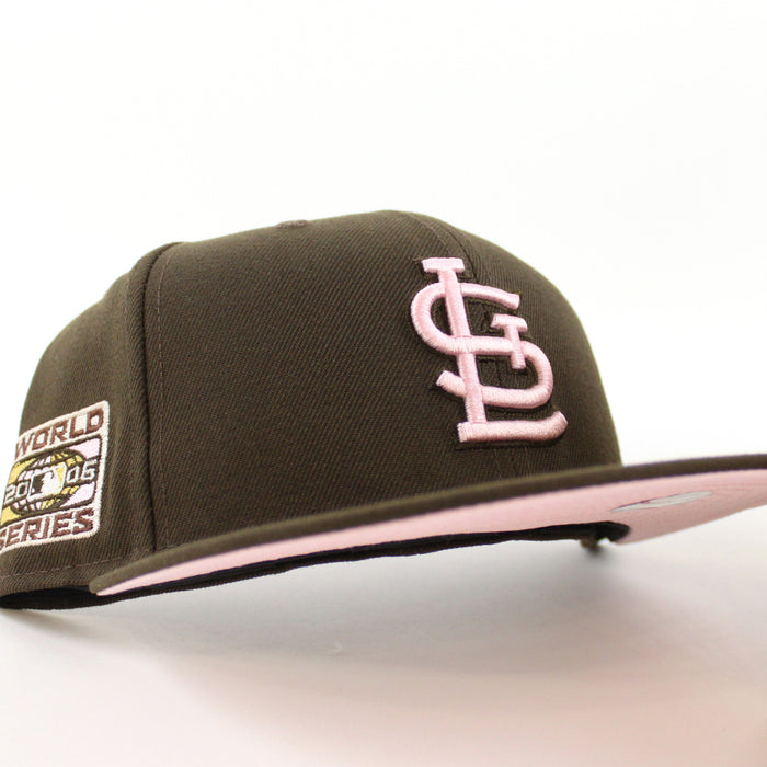 St. Louis Cardinals 2006 World Series New Era 59Fifty Fitted Hat (Brown Pink Under Brim)