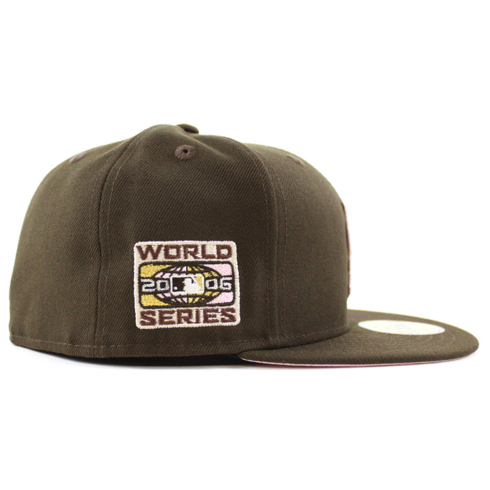 St. Louis Cardinals 2006 World Series New Era 59Fifty Fitted Hat (Brown Pink Under Brim)