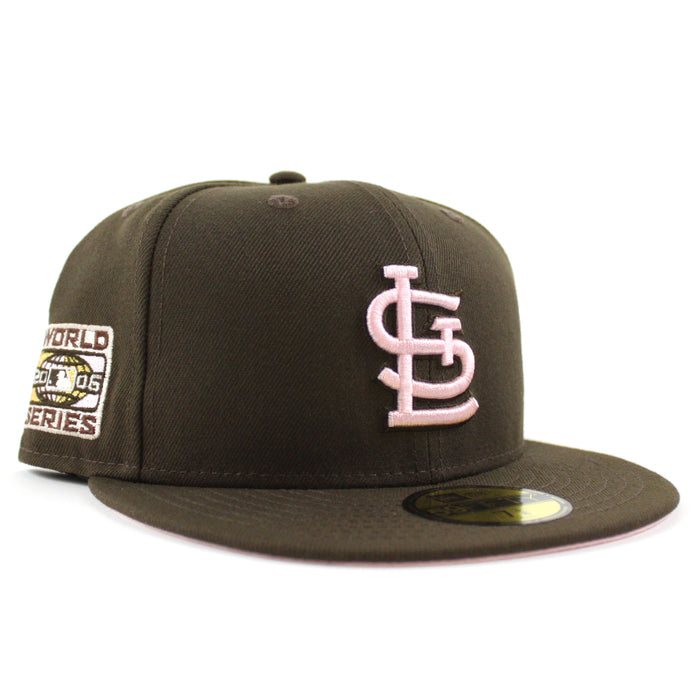 St. Louis Cardinals 2006 World Series New Era 59Fifty Fitted Hat (Brown Pink Under Brim)