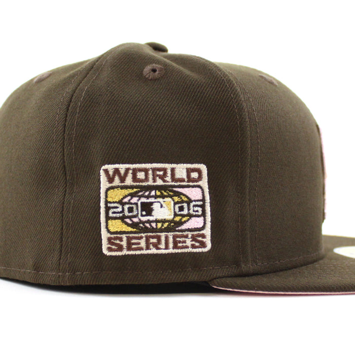 St. Louis Cardinals 2006 World Series New Era 59Fifty Fitted Hat (Brown Pink Under Brim)