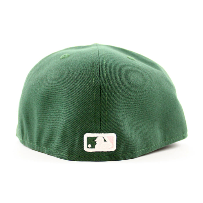 St. Louis Cardinals Busch Stadium Patch New Era 59Fifty Fitted Hat (GITD Mountain Green Pink Under Brim)