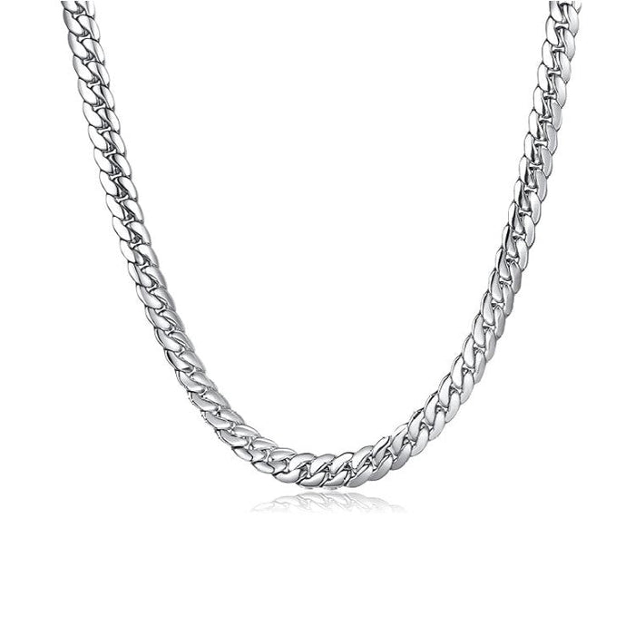 Stainless Steel 8mm Cuban Curb Link Satin and Polish Finish Chain NeckDelicate jewelry will always have its place, but for a maximalist alternative, try a thick, chunky reversable Cuban Curb chain necklace. This chain has satin finish ChainsT.M.JTheodore Men's JewelryStainless Steel 8mm