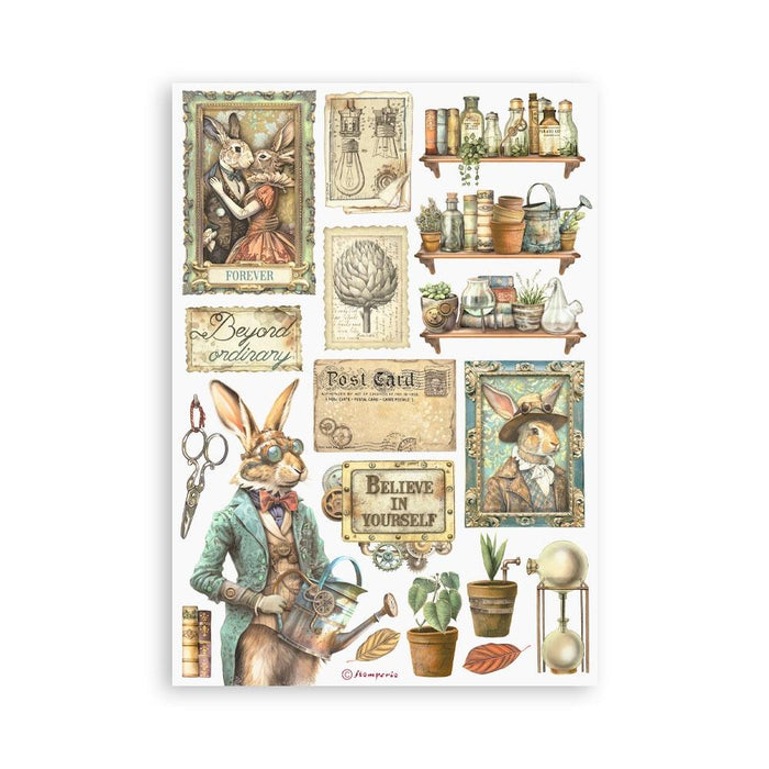 Stamperia - A5 Washi Pad - 8/Pkg - Altergo On 8 sheets of translucent washi paper, easy to cut Available at embellish Away located in Bowmanville Ontario Canada