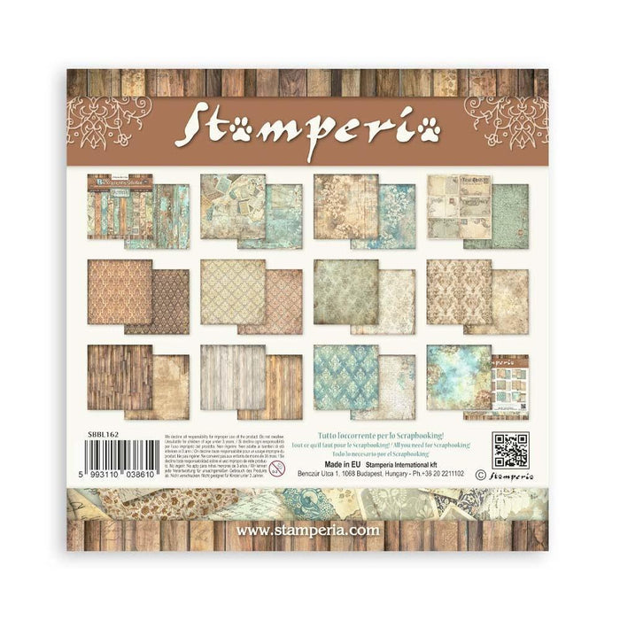 Stamperia - Backgrounds Double-Sided Paper Pad 12"X12" - 10/Pkg - Alterego. Available at Embellish Away located in Bowmanville Ontario Canada
