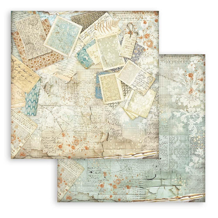Stamperia - Backgrounds Double-Sided paper Pad 8"X8" - 10/Pkg - Alterego. Available at Embellish Away located in Bowmanville Ontario Canada.