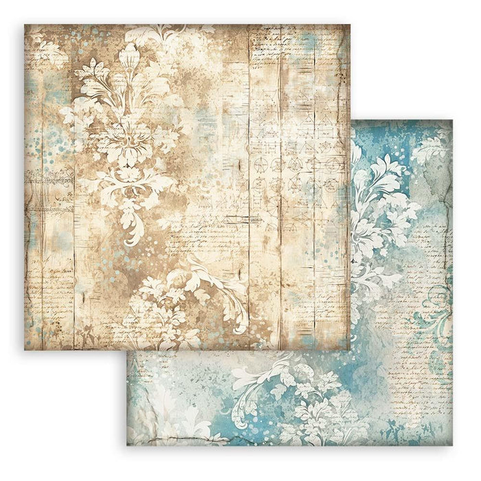 Stamperia - Backgrounds Double-Sided paper Pad 8"X8" - 10/Pkg - Alterego. Available at Embellish Away located in Bowmanville Ontario Canada.