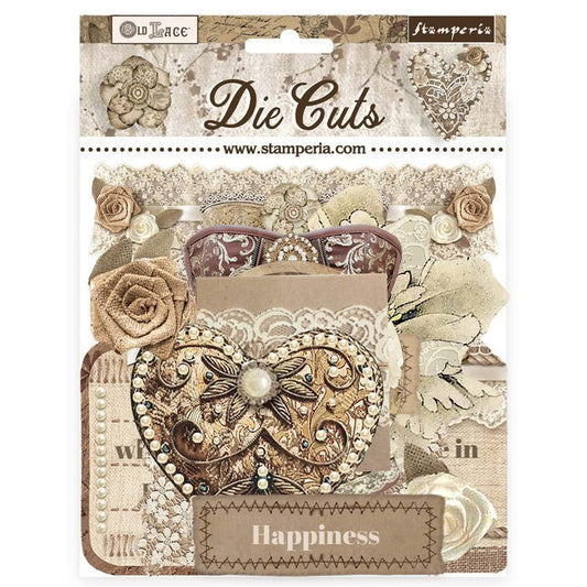 Stamperia - Die-Cuts - Old Lace. A fun addition to cards, scrapbook pages and much more! Available at Embellish Away located in Bowmanville Ontario Canada.