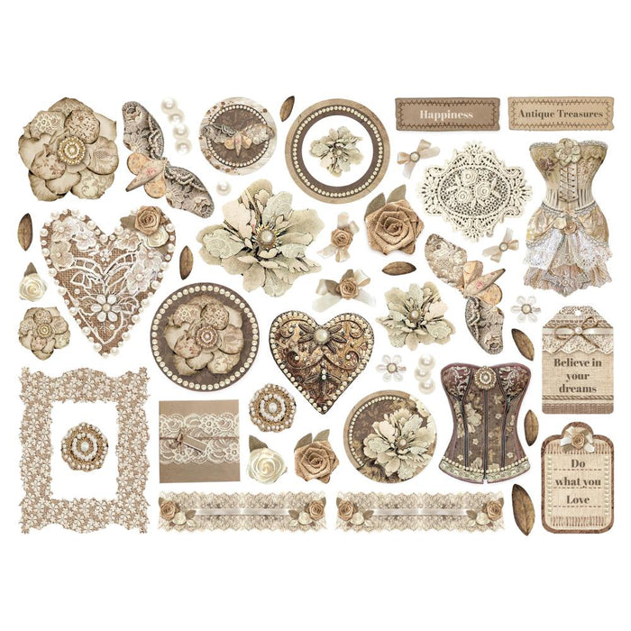Stamperia - Die-Cuts - Old Lace. A fun addition to cards, scrapbook pages and much more! Available at Embellish Away located in Bowmanville Ontario Canada.