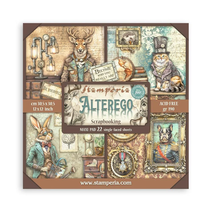 Stamperia - Single-Sided Paper Pad 12X12 - 22 Pack - Alterego
