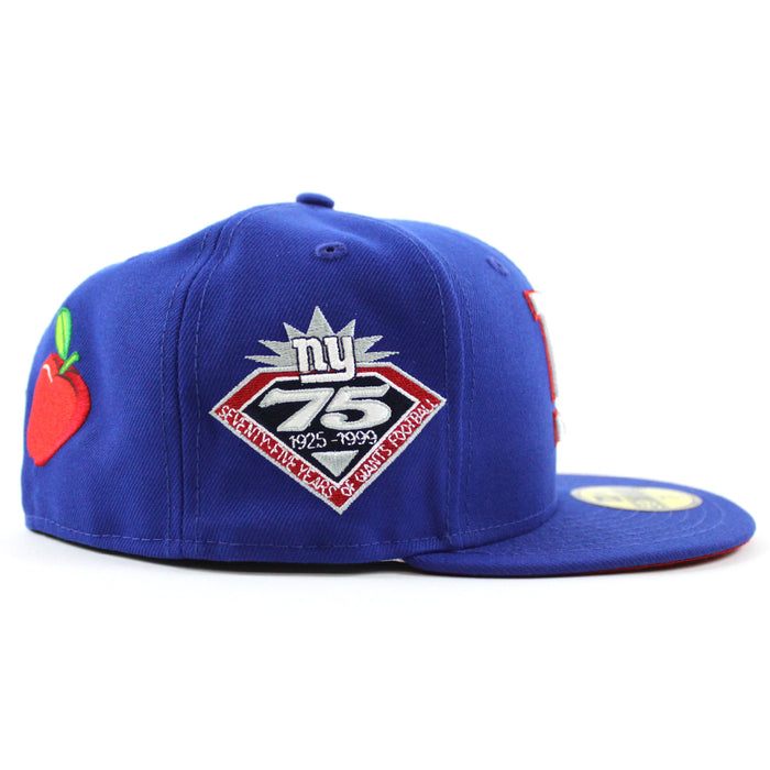 STATUE OF LIBERTY NEW YORK GIANTS 75TH ANNIVERSARY 59Fifty New Era Fitted Hat  (Blue Red Under Brim)