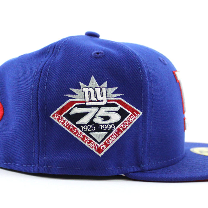 STATUE OF LIBERTY NEW YORK GIANTS 75TH ANNIVERSARY 59Fifty New Era Fitted Hat  (Blue Red Under Brim)