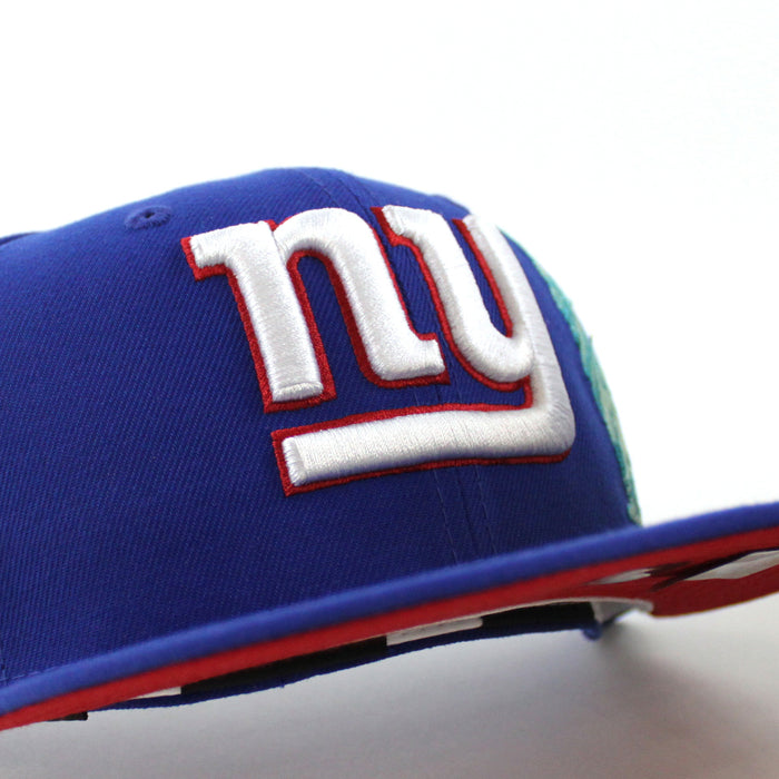 STATUE OF LIBERTY NEW YORK GIANTS 75TH ANNIVERSARY 59Fifty New Era Fitted Hat  (Blue Red Under Brim)