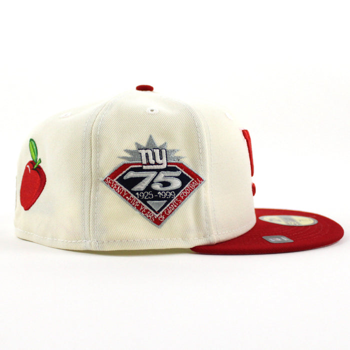 STATUE OF LIBERTY NEW YORK GIANTS 75TH ANNIVERSARY 59Fifty New Era Fitted Hat (Chrome White Red Pink Under Brim)