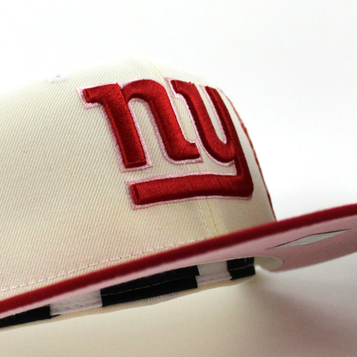 STATUE OF LIBERTY NEW YORK GIANTS 75TH ANNIVERSARY 59Fifty New Era Fitted Hat (Chrome White Red Pink Under Brim)