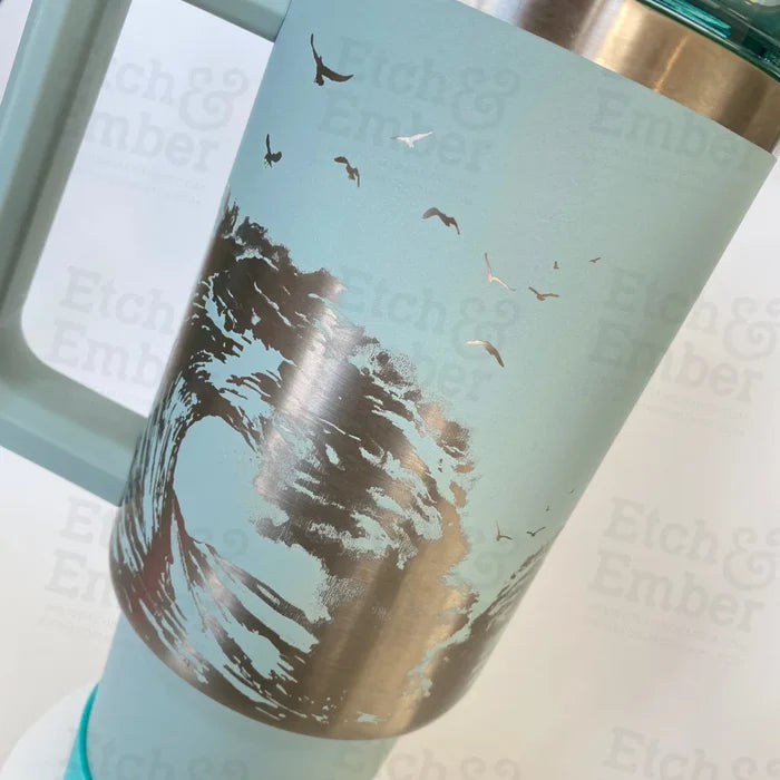 Stormy Sea Custom Stanley Adventure Quencher 40 Oz Tumbler Tumblers