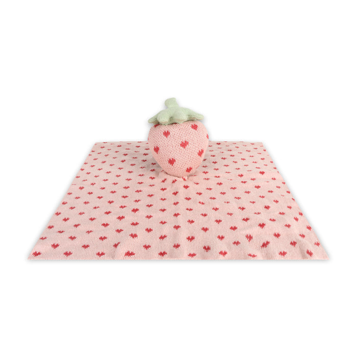 Strawberry - Organic Baby Lovey Security Blanket