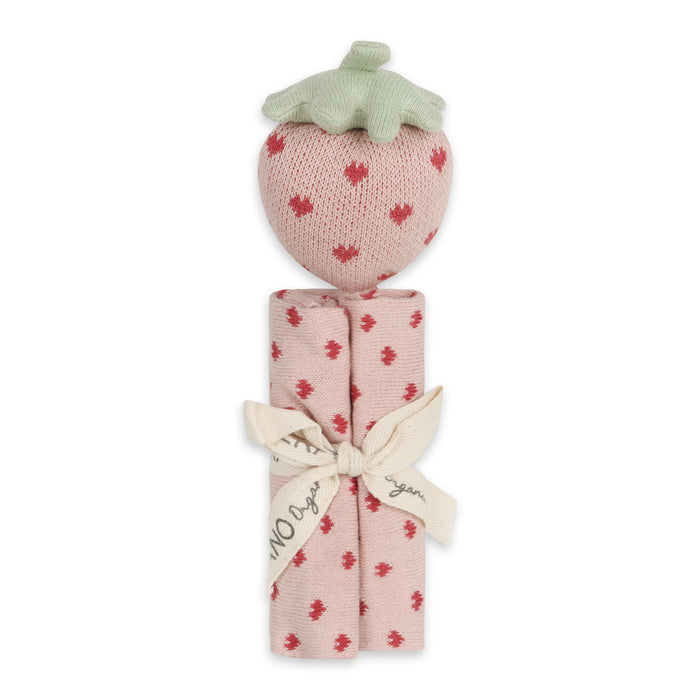 Strawberry - Organic Baby Lovey Security Blanket