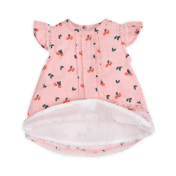 Strawberry Baby Dress Layer (Organic Muslin)