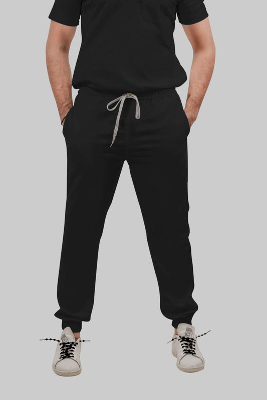 Stretchable (4Way) Women Black Jogger
