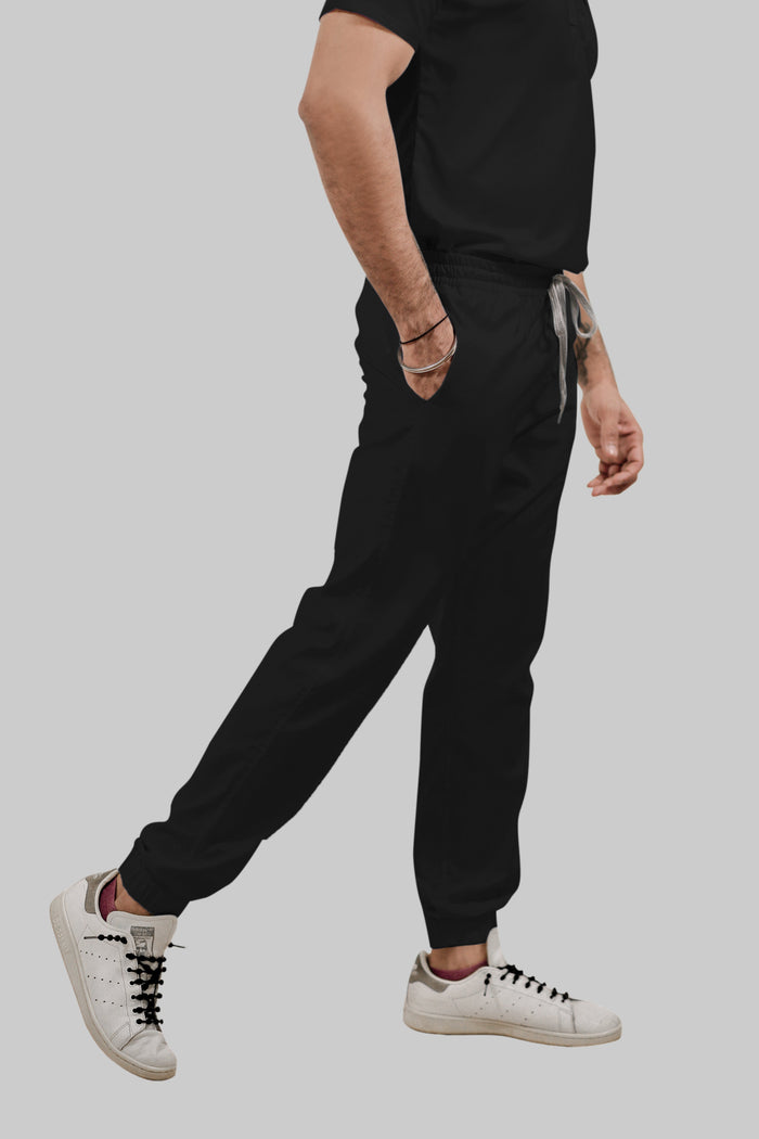 Stretchable (4Way) Women Black Jogger