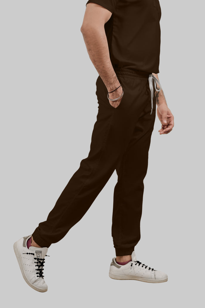 Stretchable (4Way) Women Brown Jogger