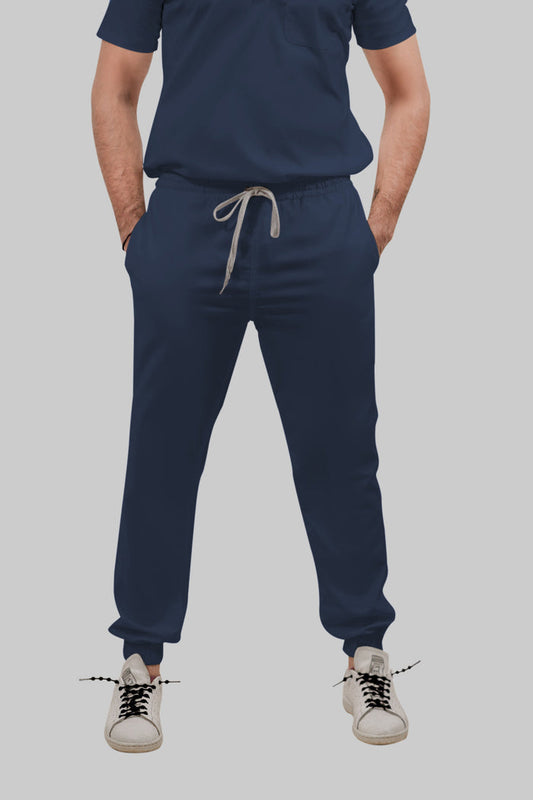 Stretchable (4Way) Women Navy Blue Jogger