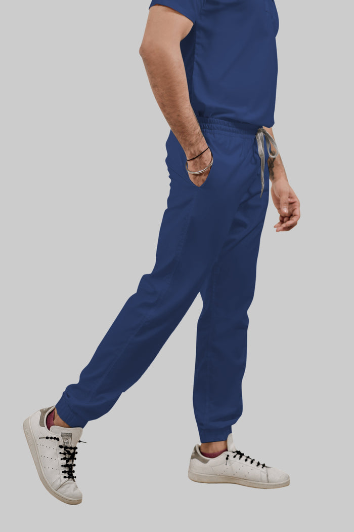 Stretchable (4Way) Women Royal Blue Jogger