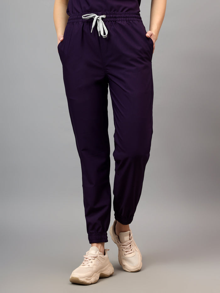 Stretchable (4Way) Women Violet Jogger