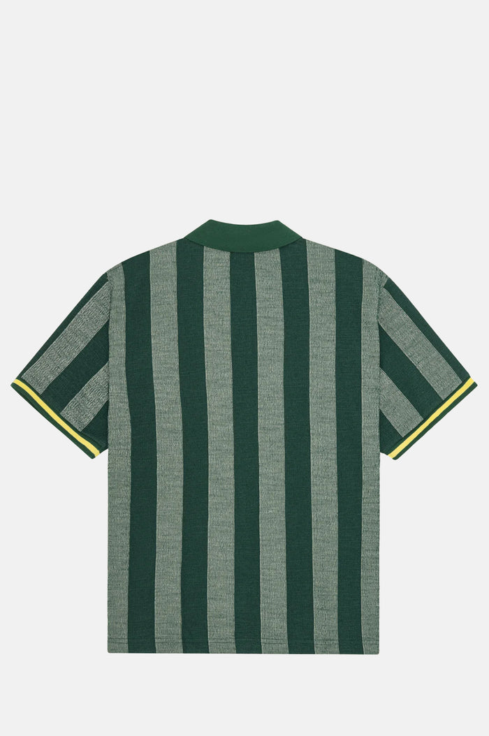 Stripe Jacquard Football Jersey Pine Green