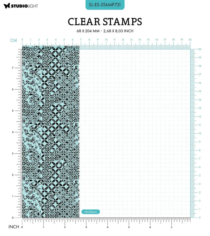 Studio Light - Clear Stamp - Essentials 1 PC - Grungy Pattern. Expertly design unique backgrounds with the SL Clear Stamp Grungy Pattern. This stamp features a grungy pattern that adds a touch of character to any project. Available at Embellish Away located in Bowmanville Ontario Canada.