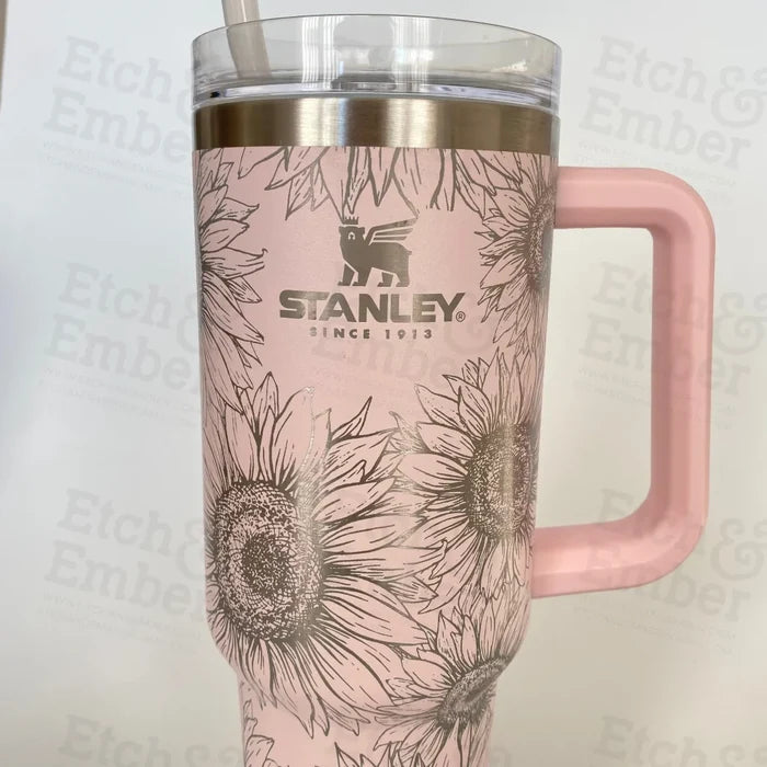 Sunflowers Custom Stanley Adventure Quencher 40 Oz Tumbler Petal Tumblers