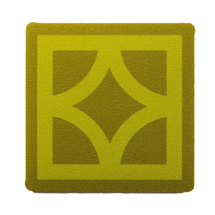 Sunmor Square Vinyl Coaster Set of 8 - Green - Destination PSP