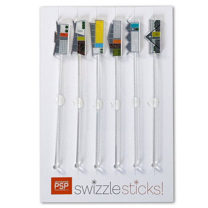 Swizzle Stick Set - Midcentury Houses - Destination PSP