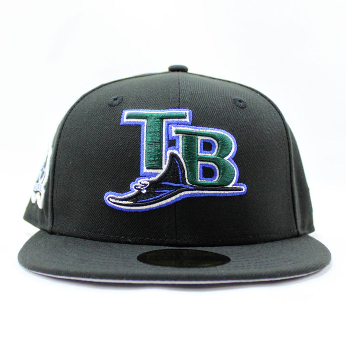 Tampa Bay Devil Rays 10th Season New Era 59Fifty Fitted Hat (Black Grey Under Brim)