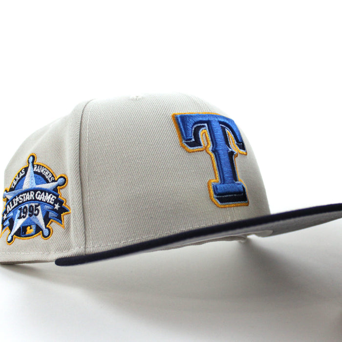 Texas Rangers 1995 All Star Game New Era 59Fifty Fitted Hat (Stone Navy Gray Under Brim)