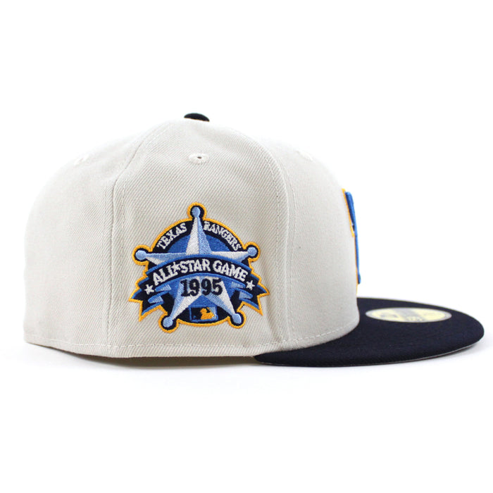 Texas Rangers 1995 All Star Game New Era 59Fifty Fitted Hat (Stone Navy Gray Under Brim)